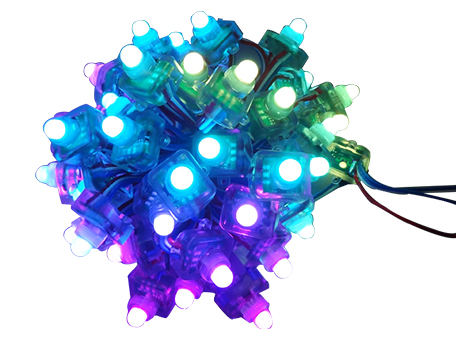 LED String Light WS2801 Digital LED Pixel Module IP68 DC12V Input 0.6W Full Color String LED