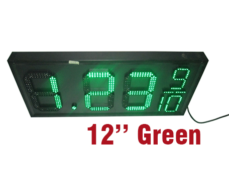 12inch Green petrol station LED Fuel Pricing Signs, led gas price sign, led petrol price