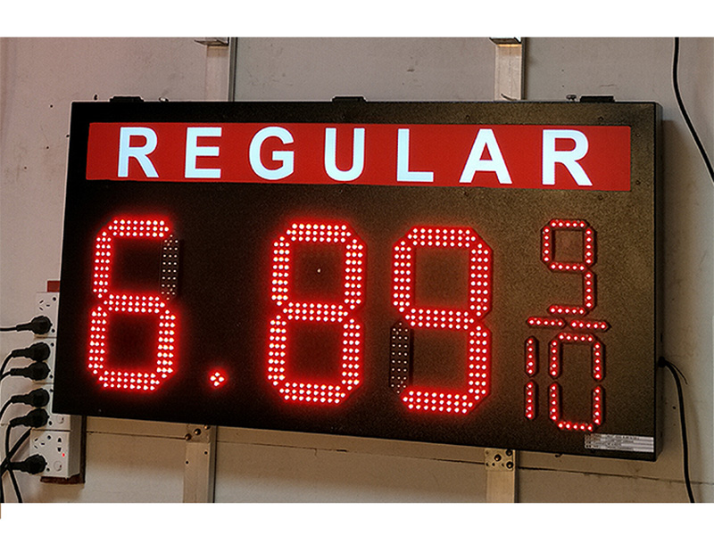 REGULAR 12 inch 8.88 9/10 Outdoor led gas price digital sign