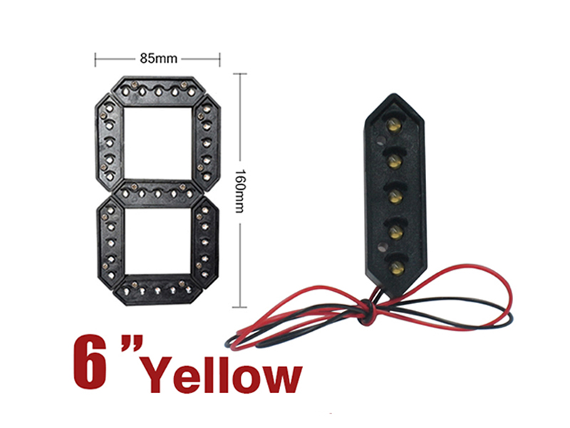 7 segment White Red Green and Yellow Color LED Number Module 6 inch Outdoor LED Gas Price Display Signs