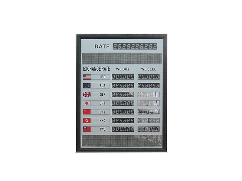 International application exchange rate led electronic board