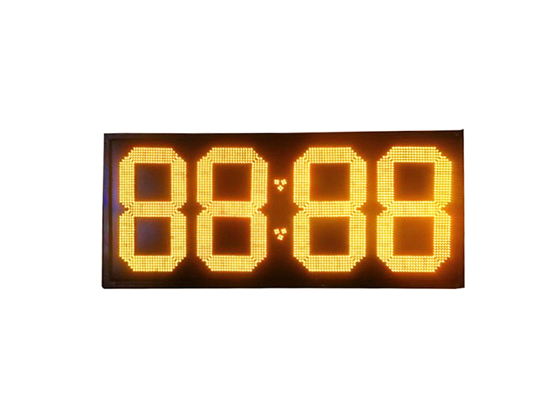 22'' yellow color large led temperature and time display