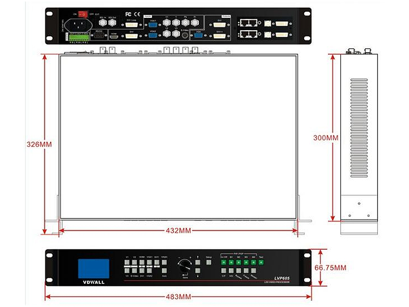 VDWALL LVP615S LED HD Video Processor Wifi Remote Controller