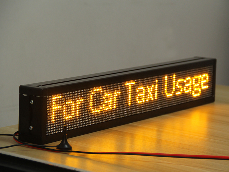 P4.75 Amber 640x108mm Car led Programmable Scrolling board